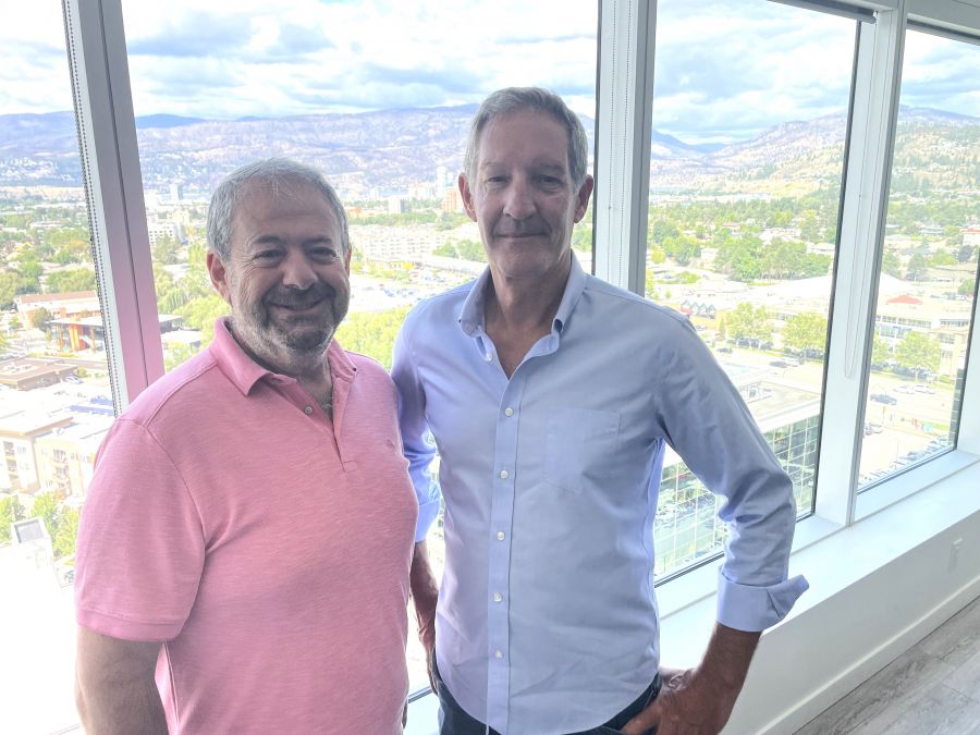 <who>Photo credit: Steve MacNaull/NowMedia Group</who>Pilots and Kelowna Flying Club members Ariel Tyk, left, and Kent Hardisty are organizing the Wings & Wheels show.