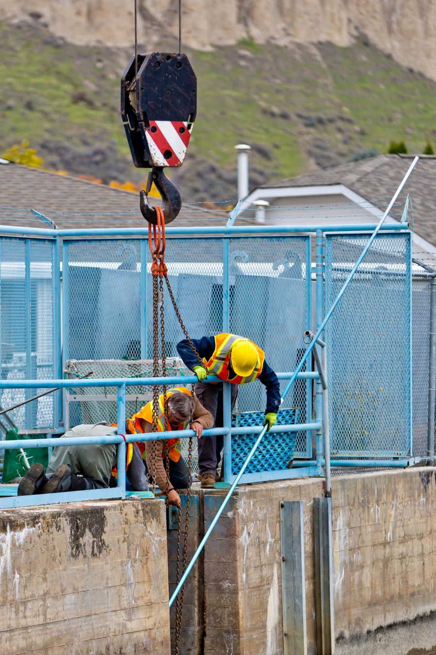 <who>Photo Credit: NowMedia/Gord Goble</who> Scene from 2019 dam fishway re-opening 