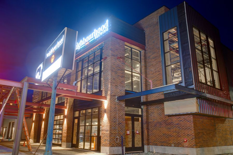 <who>Photo Credit: NowMedia/Gord Goble</who> Neighbourhood Brewing under construction in late 2020