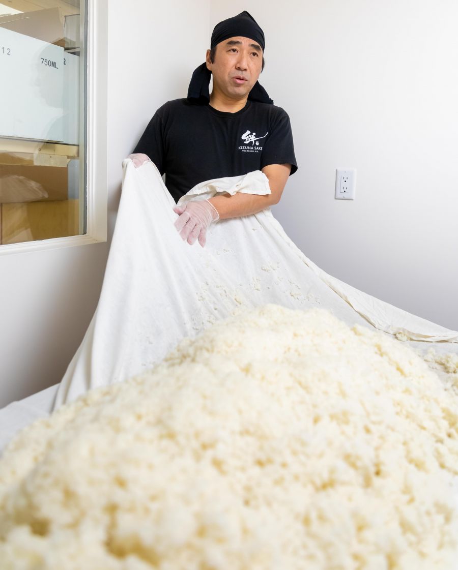 <who>Photo Credit: NowMedia/Gord Goble</who> Yoshi Kasugai in the fermentation room