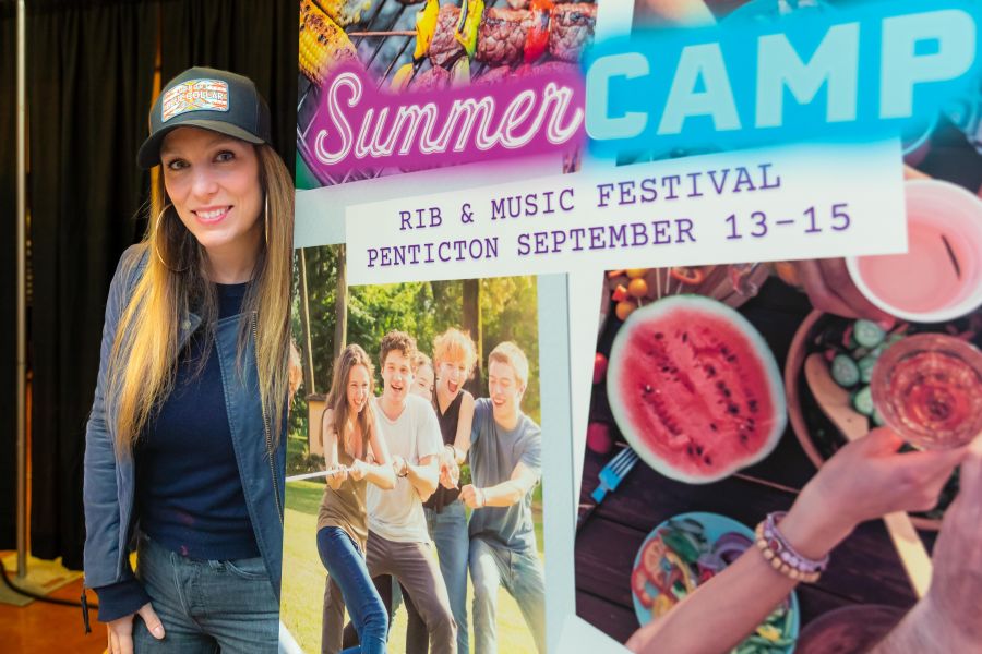 <who> Photo Credit: PentictonNow/Gord Goble </who> Billie Jo Aasen promoting the event earlier this year.