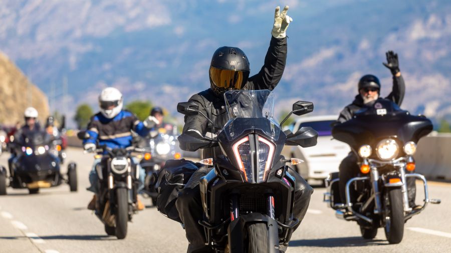<who>Photo Credit: NowMedia/Gord Goble</who> Scene from 2024 Okanagan Toy Run
