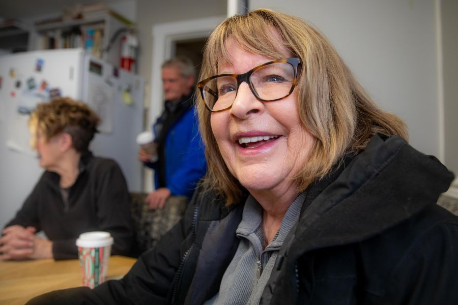 <who>Photo Credit: NowMedia/Gord Goble</who> Key benefactor Janet Parker at the open house