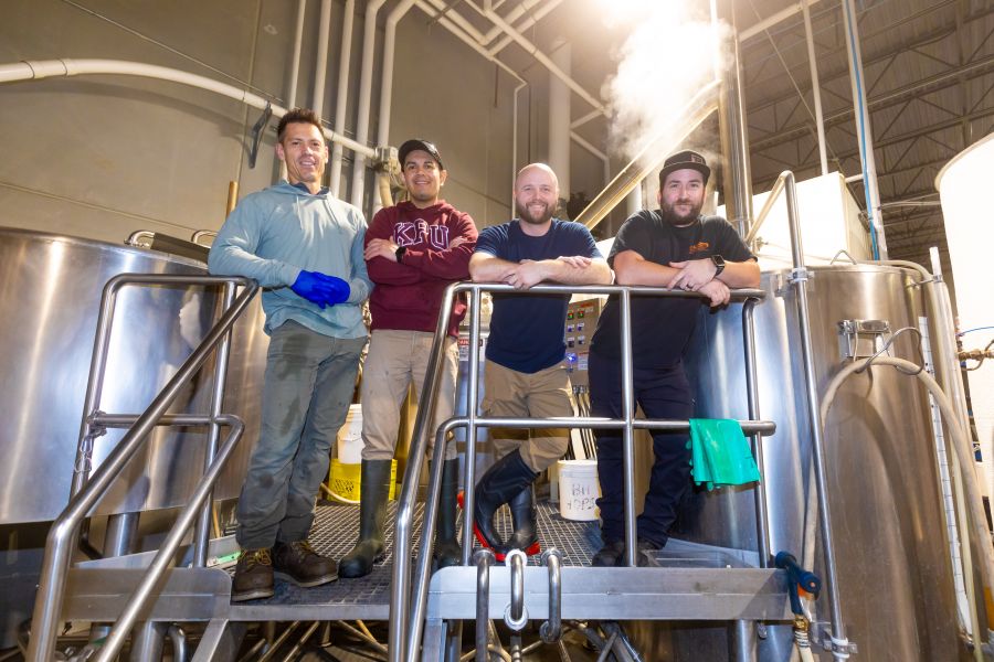 <who>Photo Credit: NowMedia/Gord Goble</who> (Most of) the Yellow Dog brew team