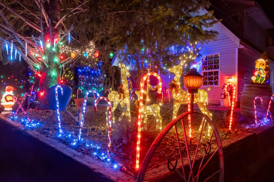 <who>Photo Credit: NowMedia/Gord Goble</who> Scene from one of many Olalla Christmas houses