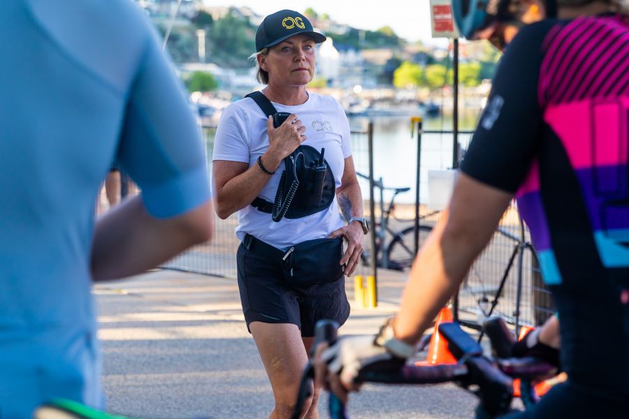 <who>Photo Credit: Gord Goble/NowMedia</who> Jodi Cross at the 2024 start line
