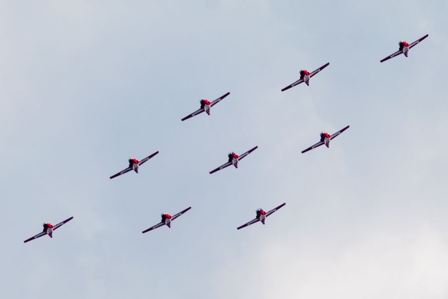 <who>Photo Credit: Gord Goble </who> Snowbirds over Penticton Aug 4, 2025