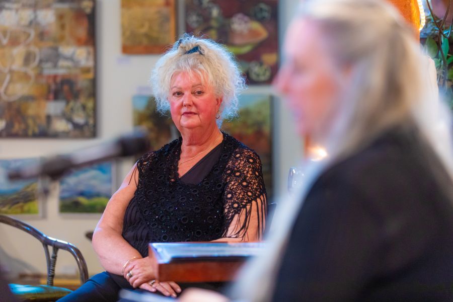 <who>Photo Credit: Gord Goble></who> Renee Matheson looks on at Kindrie Grove's event
