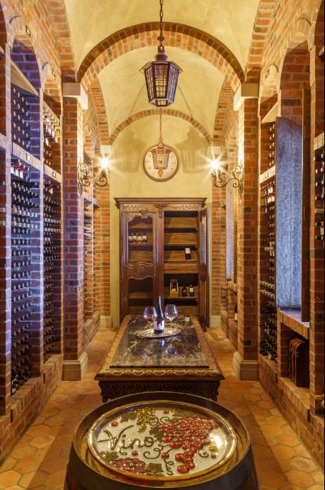 </who>The wine cellar at Chateau Okanagan.