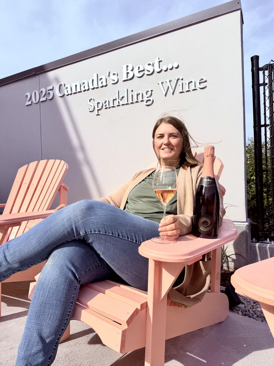 </who>Lynzee Schatz is the winemaker at Evolve Sparkling House on the Naramata Bench.