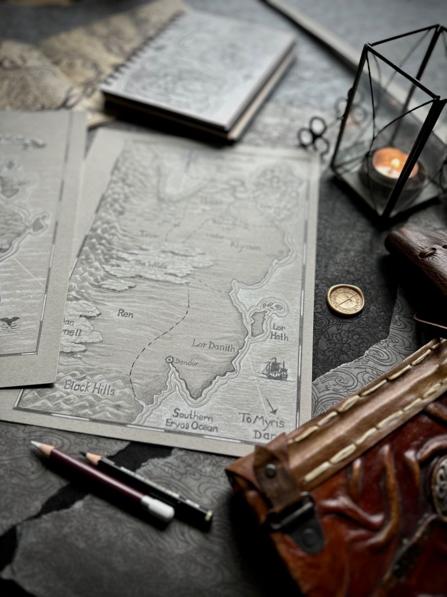 <who>Photo Credit: Kindrie Grove></who> Original map drawings