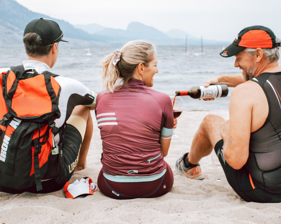 <who>Photo credit: Township 7 Winery</who>It doesn't get any more Penticton than drinking Ironman wine on the shore of Okanagan Lake.