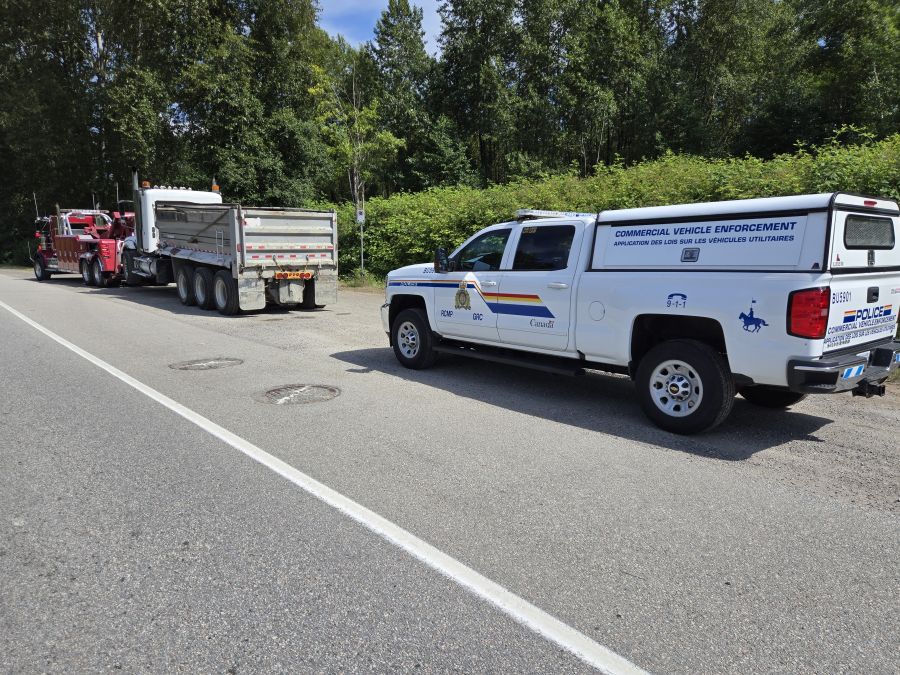 <who> Photo Credit: Burnaby RCMP </who> The second truck was stopped on July 3.