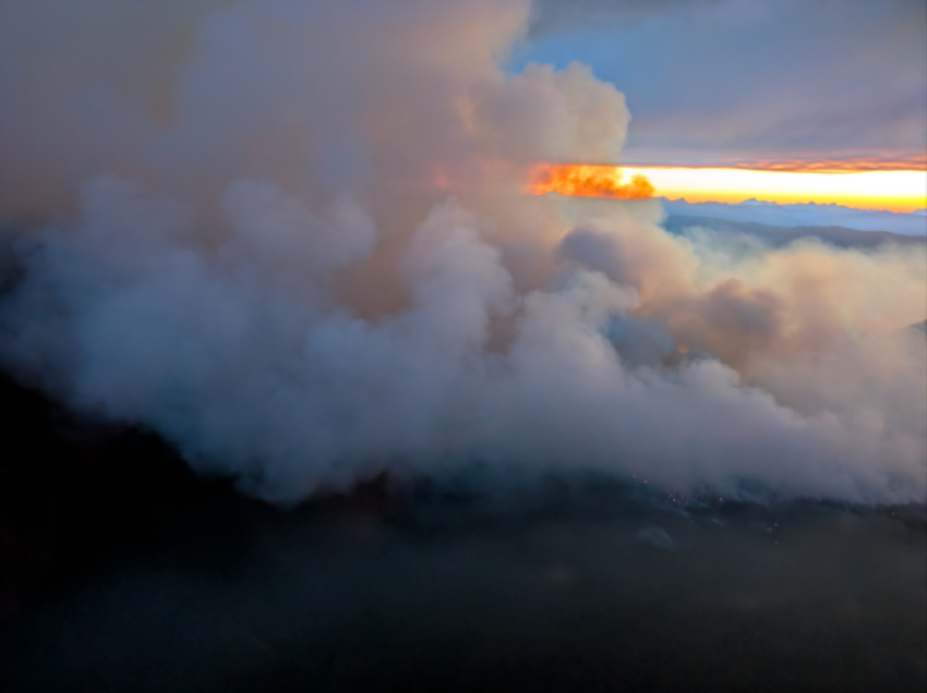 <who> Photo Credit: BC Wildfire Service </who> The fire on Tuesday, July 15.