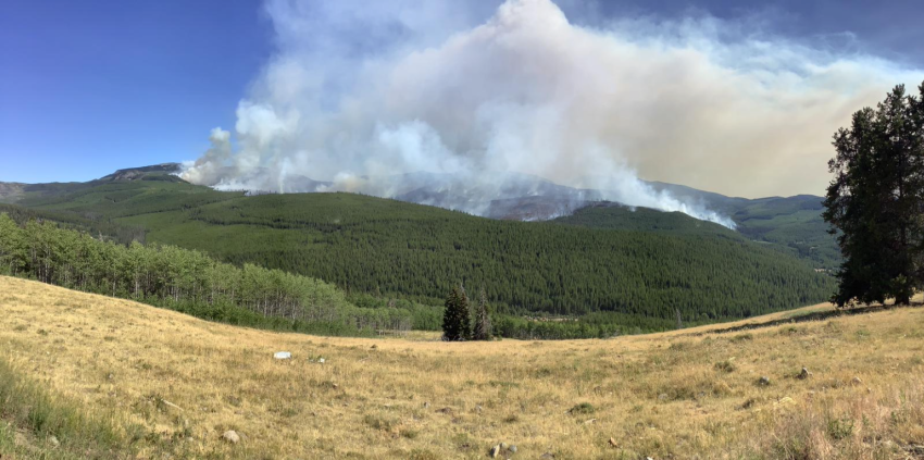 <who> Photo Credit: BC Wildfire Service </who> The fire on Tuesday, July 15.