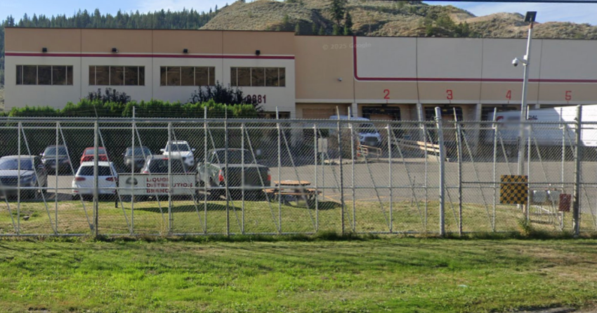 <who> Photo Credit: Google Maps </who> The liquor distribution centre in Kamloops.