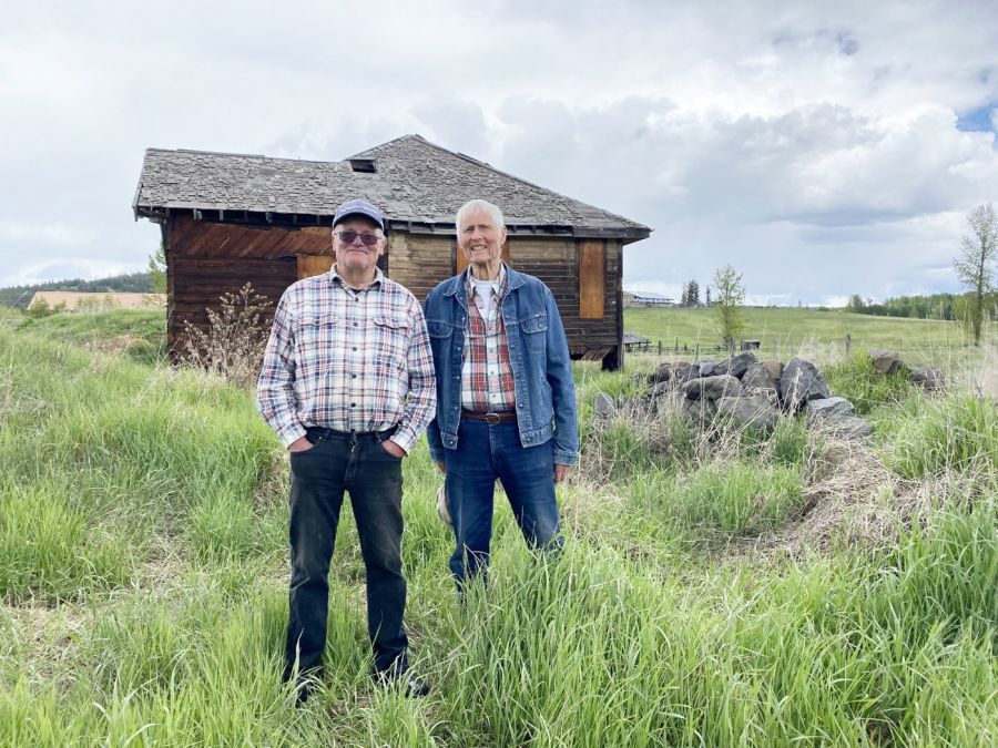 <who> Photo Credit: Andie Mollins, Local Journalism Initiative Reporter</who> John Hoyrup, co-chair of the 150 Mile heritage society and George Atamanenko, a director with the society, have spent 20 years trying to create a space for tourists to visit the historic 150 Mile Courthouse.