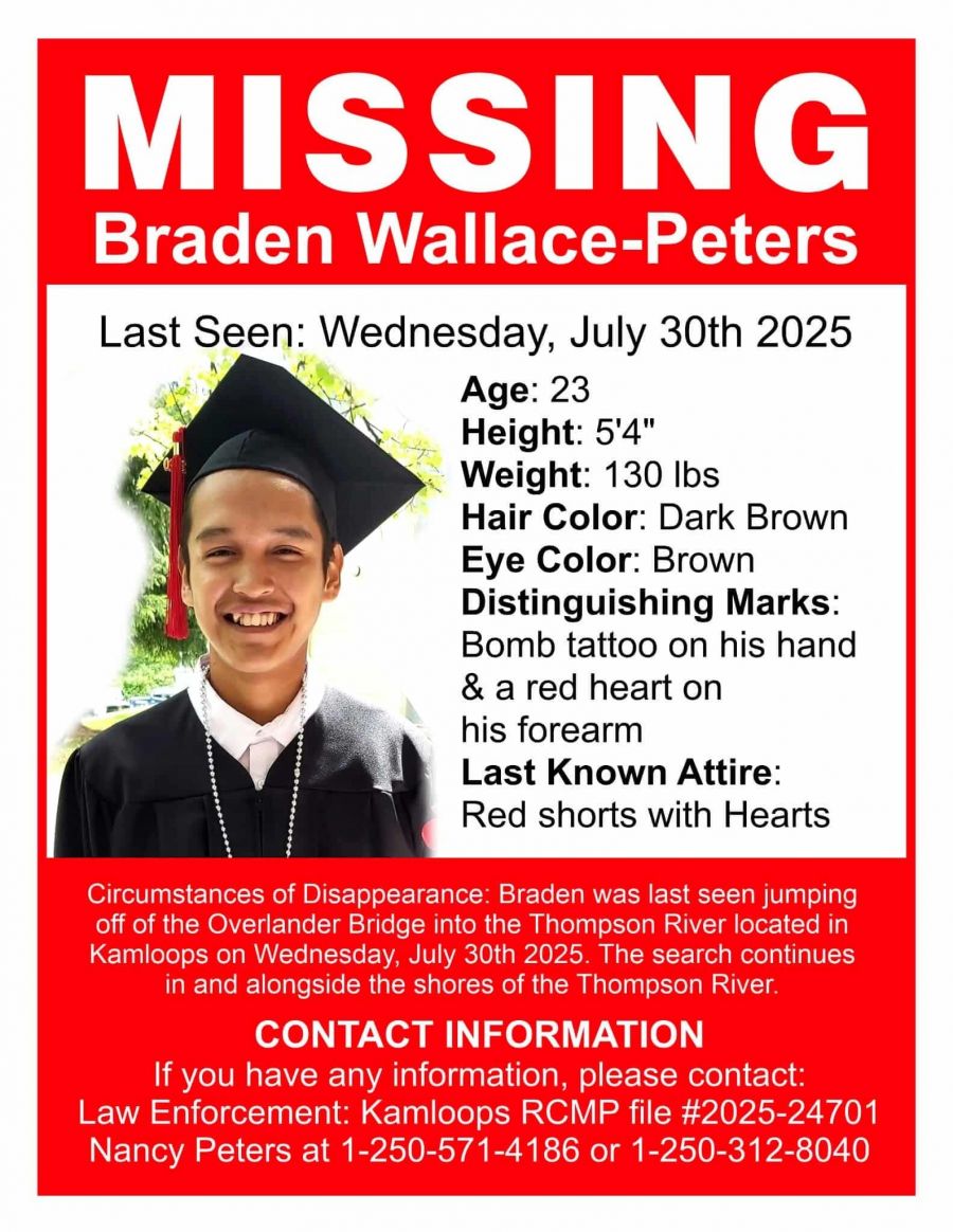 <who>Photo Credit: SEARCH FOR BRADEN WALLACE PETERS Facebook group