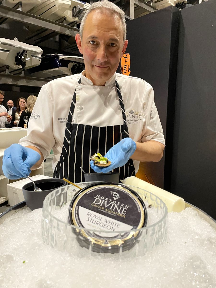 <who>Photo credit: Steve MacNaull/NowMedia Group</who>Of course, there was caviar at the celebration prepared by chef Roger Sleiman.