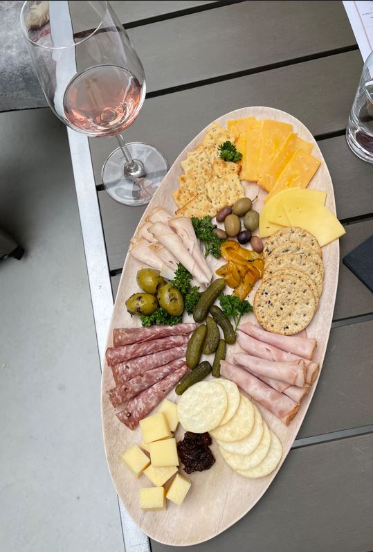 <who>Photo credit: Steve MacNaull/NowMedia Group</who>You can order a charcuterie board to go with your wine tasting.