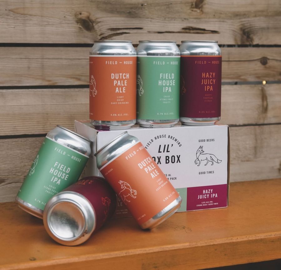 <who>Photo Credit: Field House Brewing/Facebook</who>I tried taking an artsy photo of my Lil' Fox Box but this one posted by the brewery to social media is a billion times better.
