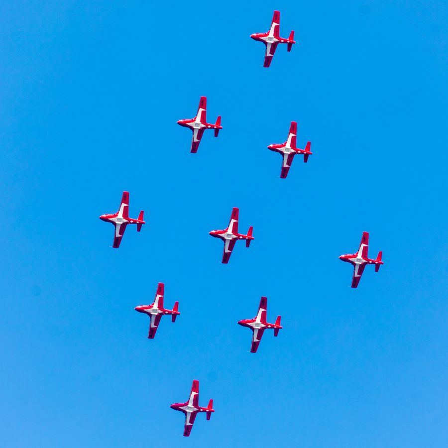 <who>Photo Credit: Gord Goble </who> Snowbirds over Penticton Aug 4, 2025