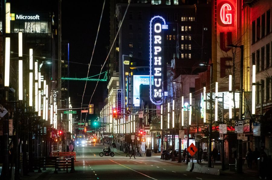 <who>Photo Credit: Canadian Press</who>Granville Street in Vancouver.