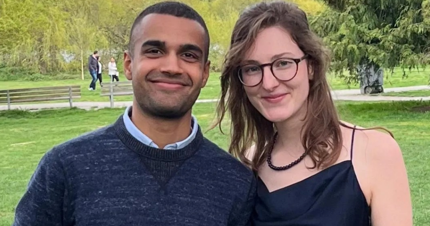 <who> Photo credit: Stop Zain's Deportation/Facebook </who> Zain Haq and his wife Sophia Papp.