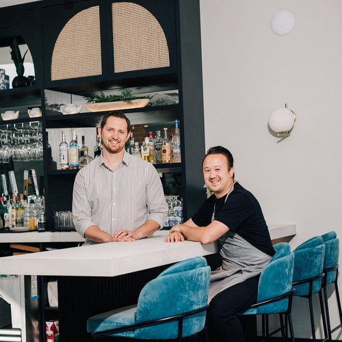 <who>Photo Credit: Kin & Folk</who>Mack Davis (L) and Zachary Chan