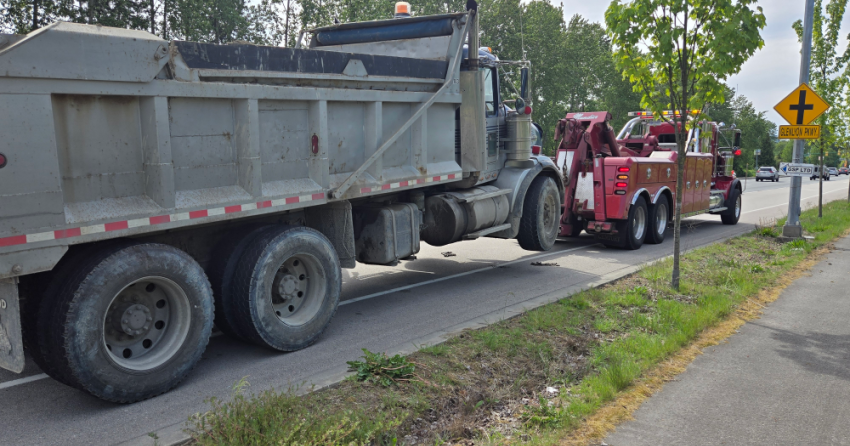 <who> Photo Credit: Burnaby RCMP </who> The first truck, which was stopped on May 6.