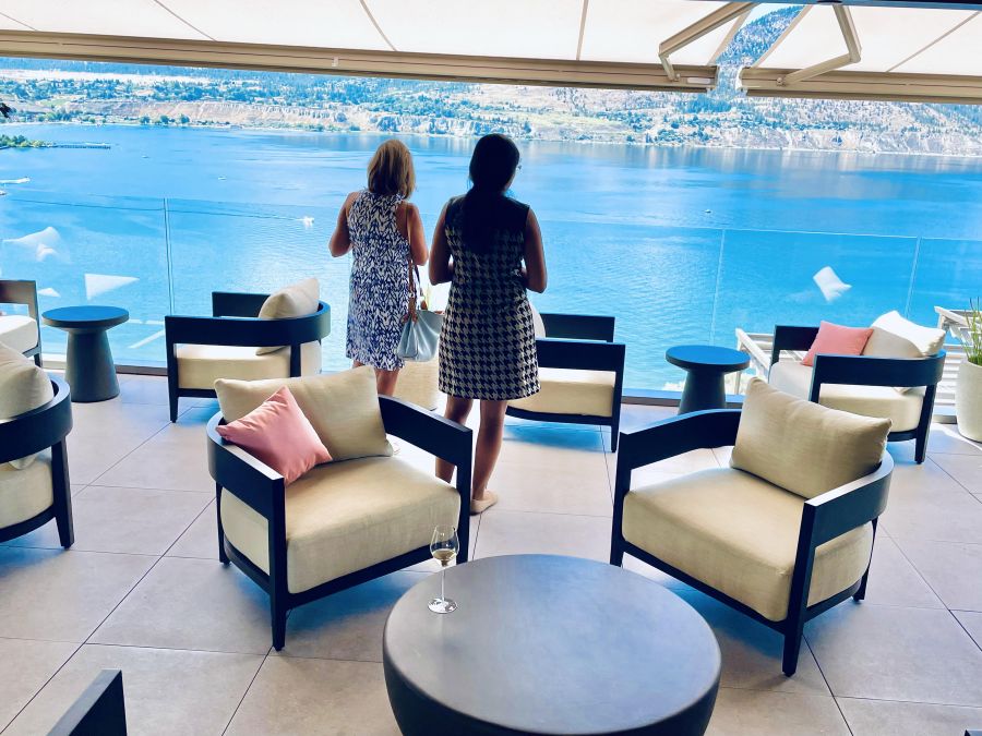 </who>The rooftop lounge is for members only.