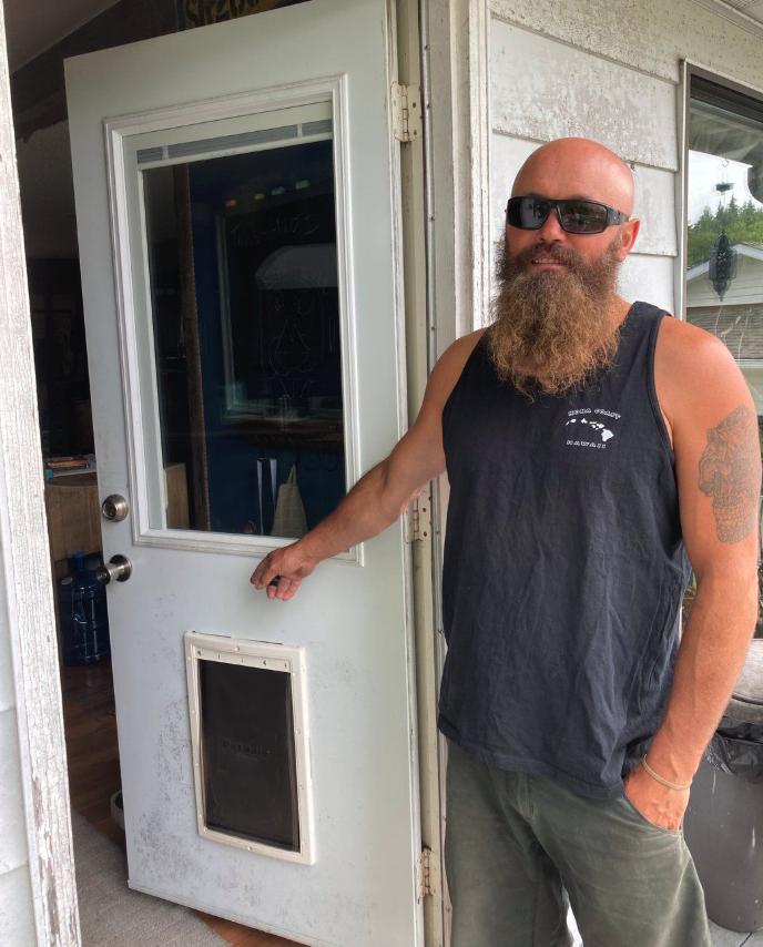 <who> Photo credit: LJI </who> Ucluelet homeowner Brandon Halvorson.