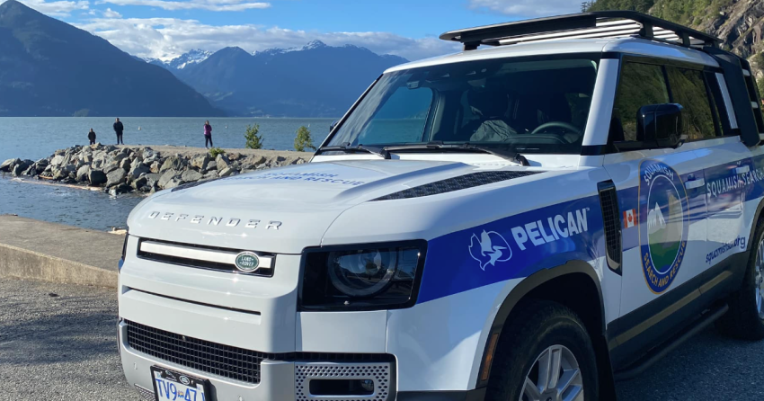 <who> Photo credit: Squamish SAR </who> A file photograph showing a Squamish SAR vehicle.