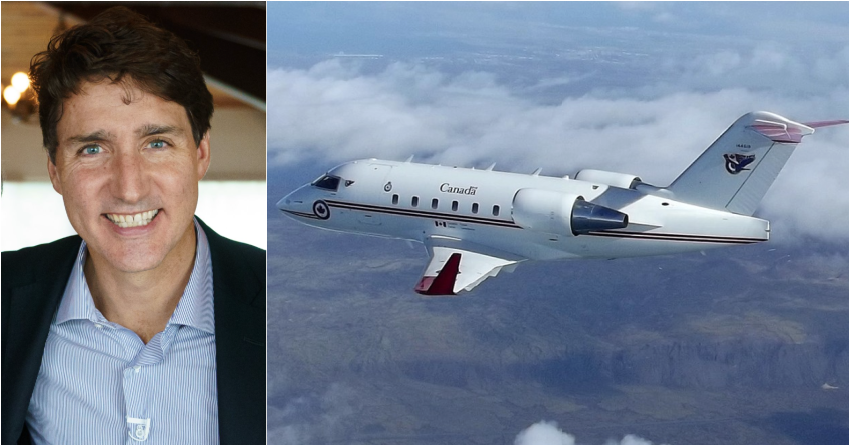 <who> Photo credit: Government of Canada/Justin Trudeau/X </who> Justin Trudeau and the Challenger jet.