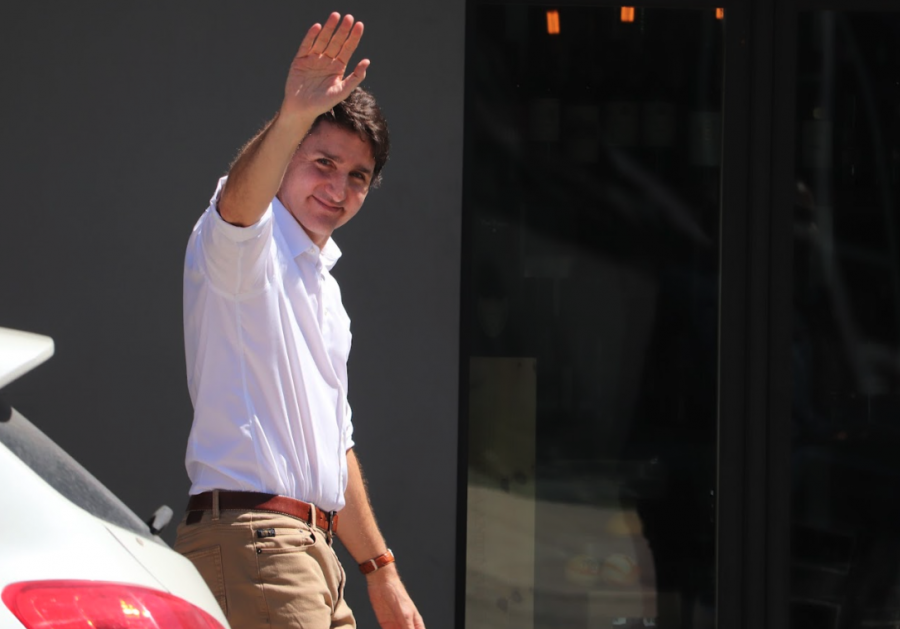 <who> Photo credit: NowMedia </who> The prime minister in Kelowna earlier this year.