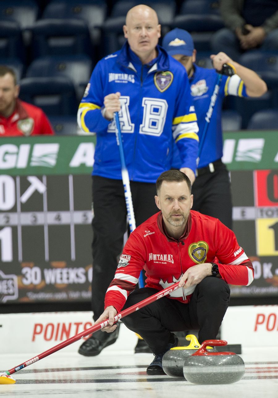 <who>Photo Credit: Curling Canada/Michael Burns</who>Brad Gushue's win over Kevin Koe clinched a playoff spot for Canada and eliminated the Alberta rink.