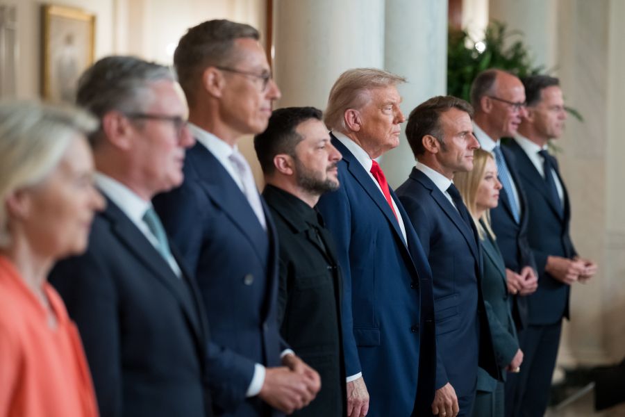<who> Photo Credit: White House X </who> European leaders met US President Trump at the White House this week. Canada was not present.