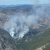 <span style="font-weight:bold;">UPDATE:</span> Fire near Cathedral Provincial Park being held, evacuation alert remains