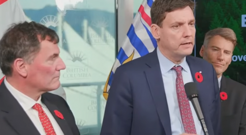 Eby says he'll hold off on anti-tariff ads now that Liberals are taking forestry seriously