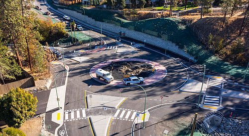 Kelowna’s newest roundabout is now open on Chute Lake Road