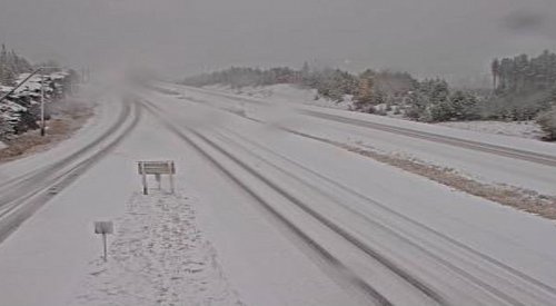 Snowfall on BC Interior highways ahead of weekend